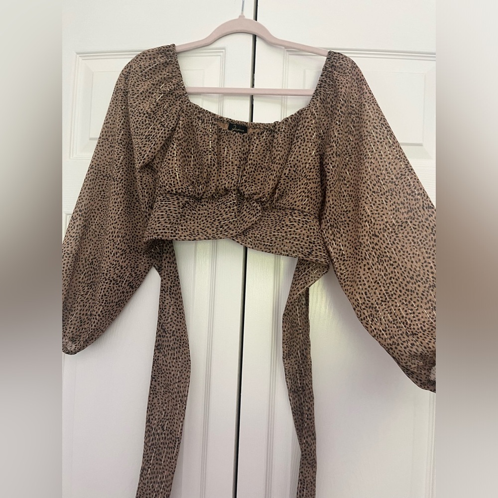 Leopard wrap top - Picture 4 of 5